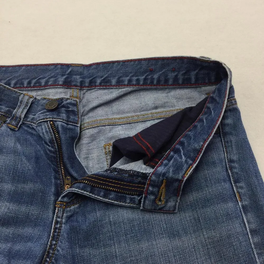 Talbots Jeans Womens 14 Blue Medium Wash Straight Leg Mid Rise Denim Classic Fit